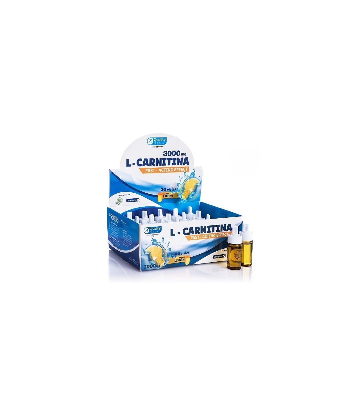 Quality Nutrition L-carnitina Carnipure® 3.000mg Viales